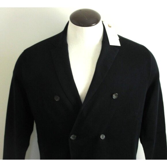 OOBE Brand Men's East Bay Cardigan Double Breasted Sweater Classic Black NWT - Picture 5 of 7